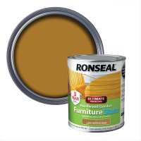 Ronseal Hardwood Garden Furniture Stain Clear Natural Colour Tin & Swatch