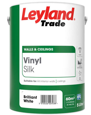Leyland Vinyl Silk Pain Brilliant White 5L