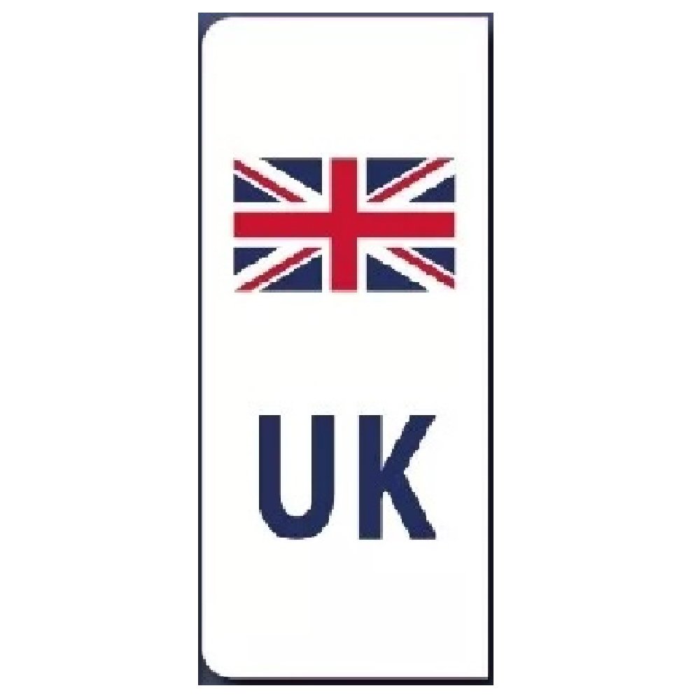 UK Front Plate Sticker (White)