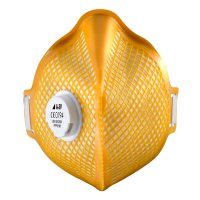Alphamesh Fold Flat Metal Free Respirator FFP3  Yellow