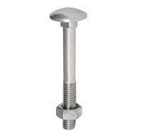 BZP COACH BOLT/NUT M12 x 180mm CUP SQUARE HEX