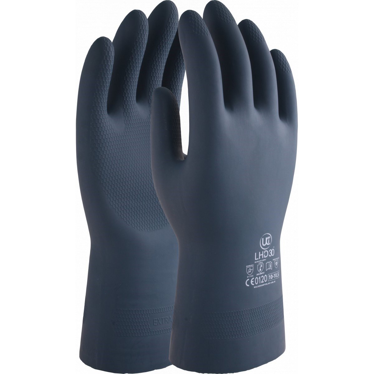 CHEMICAL PROTECTION RUBBER GAUNTLET 13" - CUT LEVEL 1