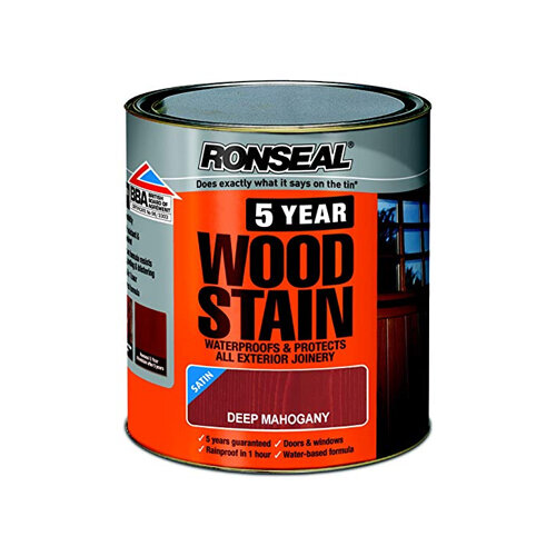 Buy Ronseal 5 Year Woodstain Deep Mahogany 2.5L online Tadhg O'Connor Ltd.