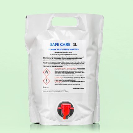 Safe Care 3 Litre bag with dispenser Hand Sanitiser liquid