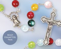 Large Acrylic Rosary/Multi Coloured   (6122)