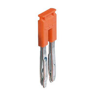 1SNK905302R0000 Entrelec JB5-2 2 Pole Jumper Bar 5mm Pitch Orange JB5-2