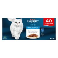 Gourmet 12620091 Perle Cat Pouch Chefs Ocean Collection In Gravy 40x85gm 