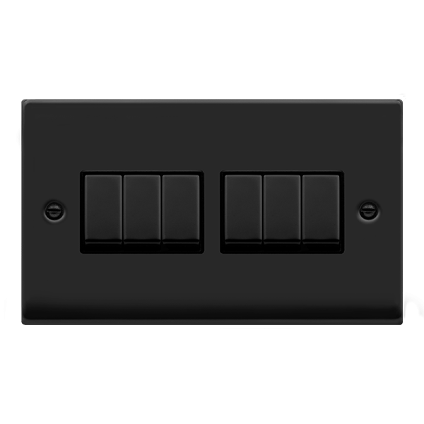 Click Deco 6G 2W Switch Matt Black Black Insert VPMB416BK