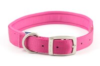 Ancol Viva Padded Nylon Buckle Collar - Pink 22" x 1