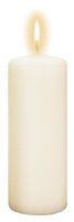 White Pillar Candle 2 1/4inch x 6 inch   (87311)