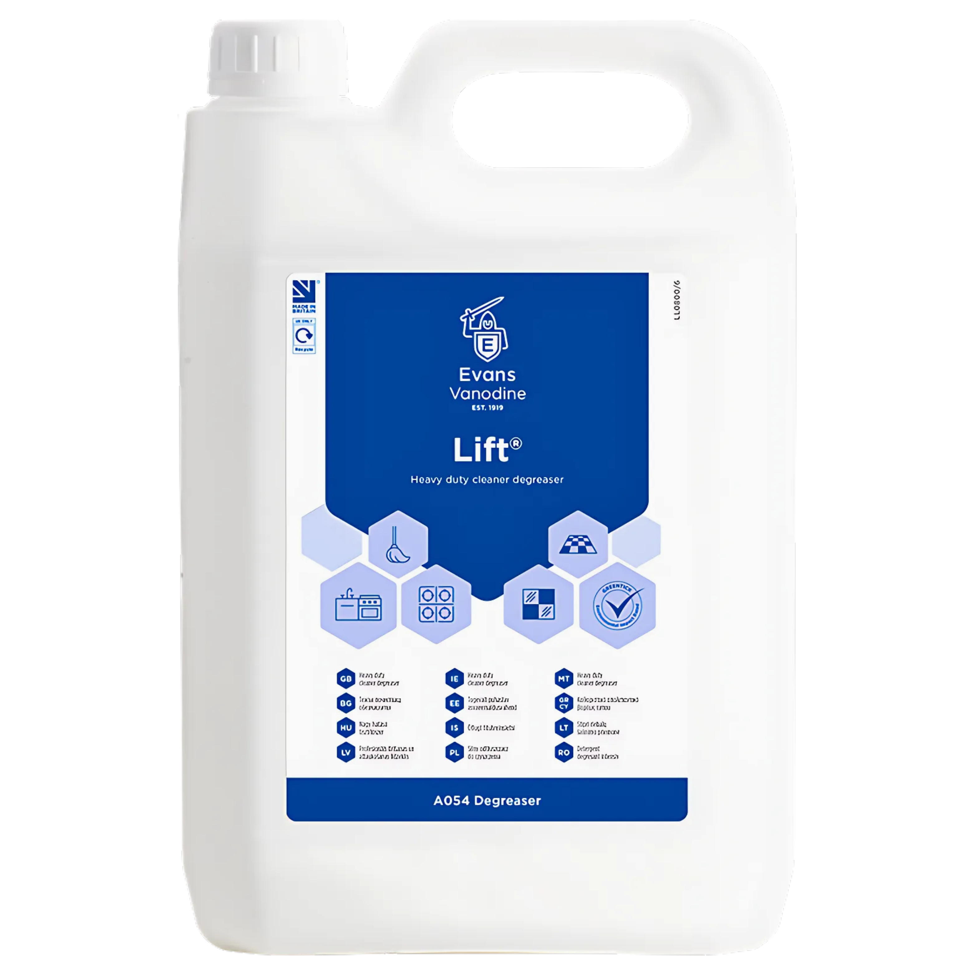 Evans Lift Heavy Duty Unperfumed Cleaner Degreaser, 5L