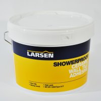 Larsen Professional Showerproof Wall Tile Adhesive Off White 10Ltr 15Kg
