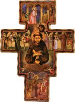 Conversion Of St. Francis Wood Hanging Cross 6 1/2 inch   (1262)