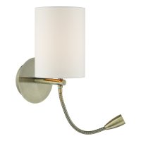 FETA WALL LIGHT WITH ANTIQUE BRASS BASE ONLY