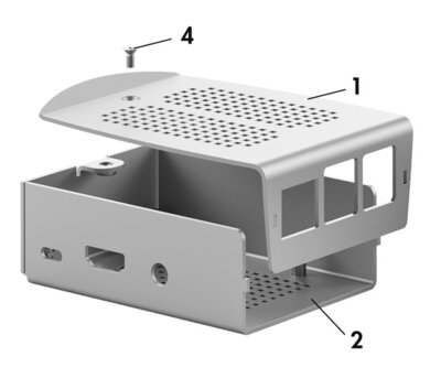 RSP Case fo Raspberry Pi single board computers, Pi 2 Model B and Pi 3 Model B