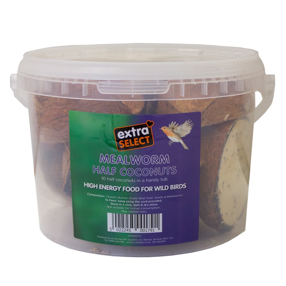Extra Select WB207A Mealworm Half Coconuts Bucket 1x10