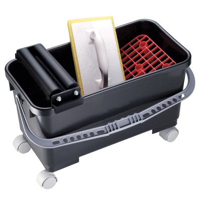 Tile Rite Twin Roller Wash Boy Set - Bucket, Grate & Sponge Float