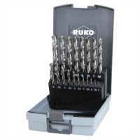RUKO 25pce Twist drill set HSS ground 1-13mm