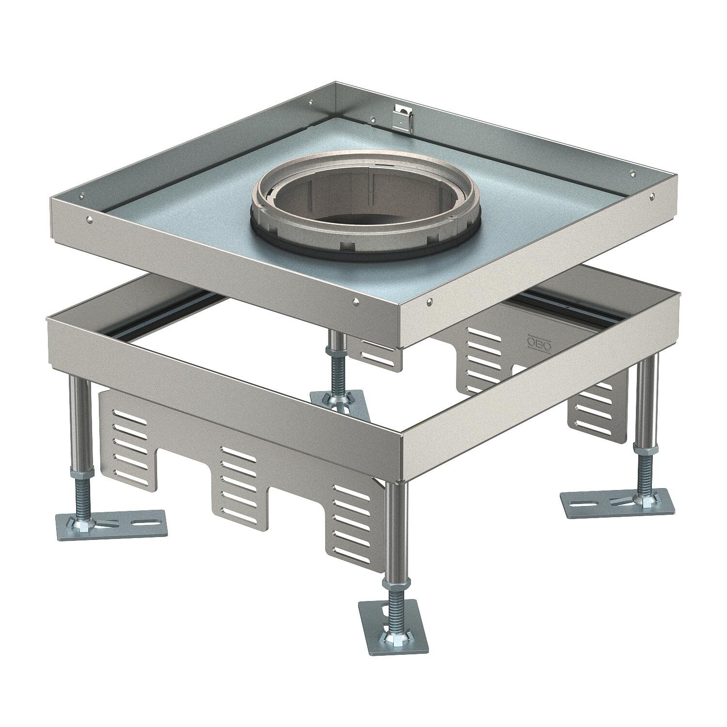 OBO Height-adjustable Cassette for Tube Body, RKFN, Stainless Steel