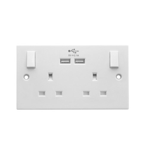 Powermaster USB 2 Gang Socket