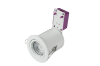 STARLING 50W mains voltage steel fire rated downlight, IP20, 85mm, Chrome