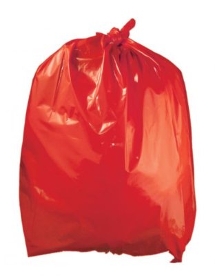 RED REFUSE SACKS 160G 18x29x39"