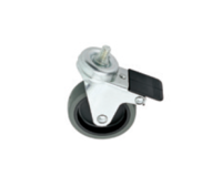 Euromet 02020 | Wheel, rubber, &oslash; 75 mm lockable M10x15