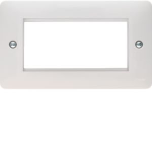 Hager Sollysta 2G Quad Aperture Euro Data Plate  White WMP4EU