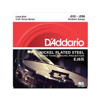 Daddario EJ63I Irish Tenor Nickel Wound Loop-End Banjo Strings 12-36