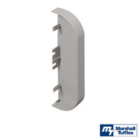 MT Sterling Curve Aluminium Profile 1 End Cap - Silver/Grey