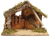Nativity Shed/No Figures/LED Lights   (89953)