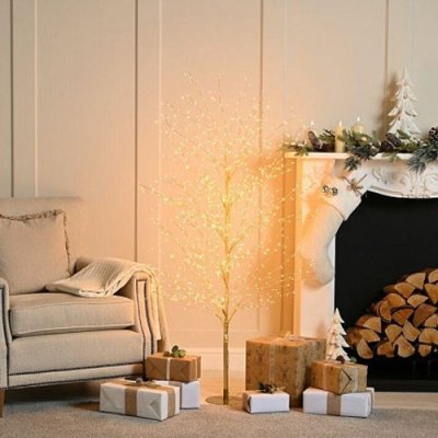 Festive Dewdrop Warm White LED Starburst Tree - 150cm