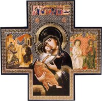 Wood Cross/Icon - Perpetual 6 inch x 6 inch   (3390)
