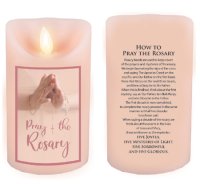 LED Candle/Scented Wax/Timer/Girl/Rosary   (86657)