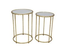 Ottowa Set of 2 Round Side Tables 40.5x59cm and 35.5x54cm