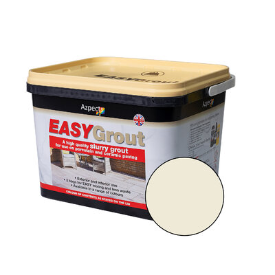 Easygrout Porcelain Paving Slurry Grout 15kg Tub (3 x 5kg Bags) - Crema