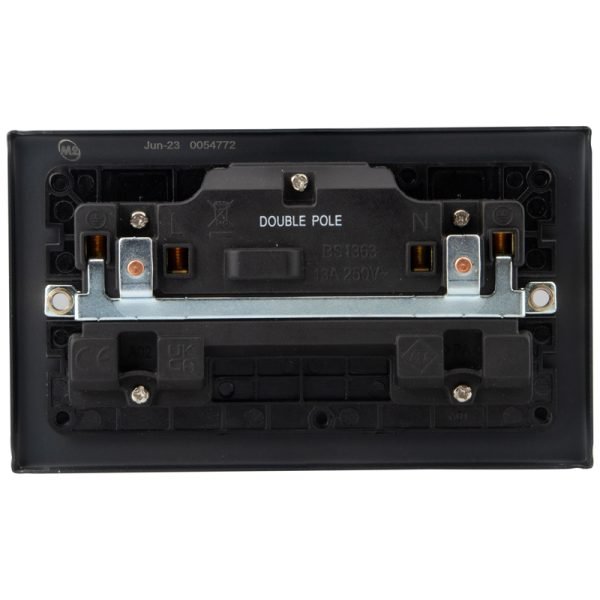 Granite Blue 2 Gang 13 Amp Socket 6103-105