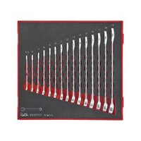 Spanner Set Combn Mm 15Pcs Eva Tray