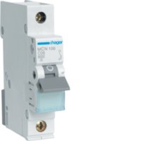 HAGER 6A MCB 1 POLE C TYPE 6KA