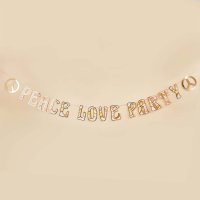 Peace Love Party Card Banner 2m
