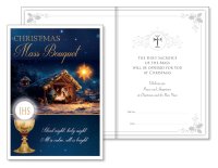 Christmas Mass Bouquet Card with Insert   (99312)