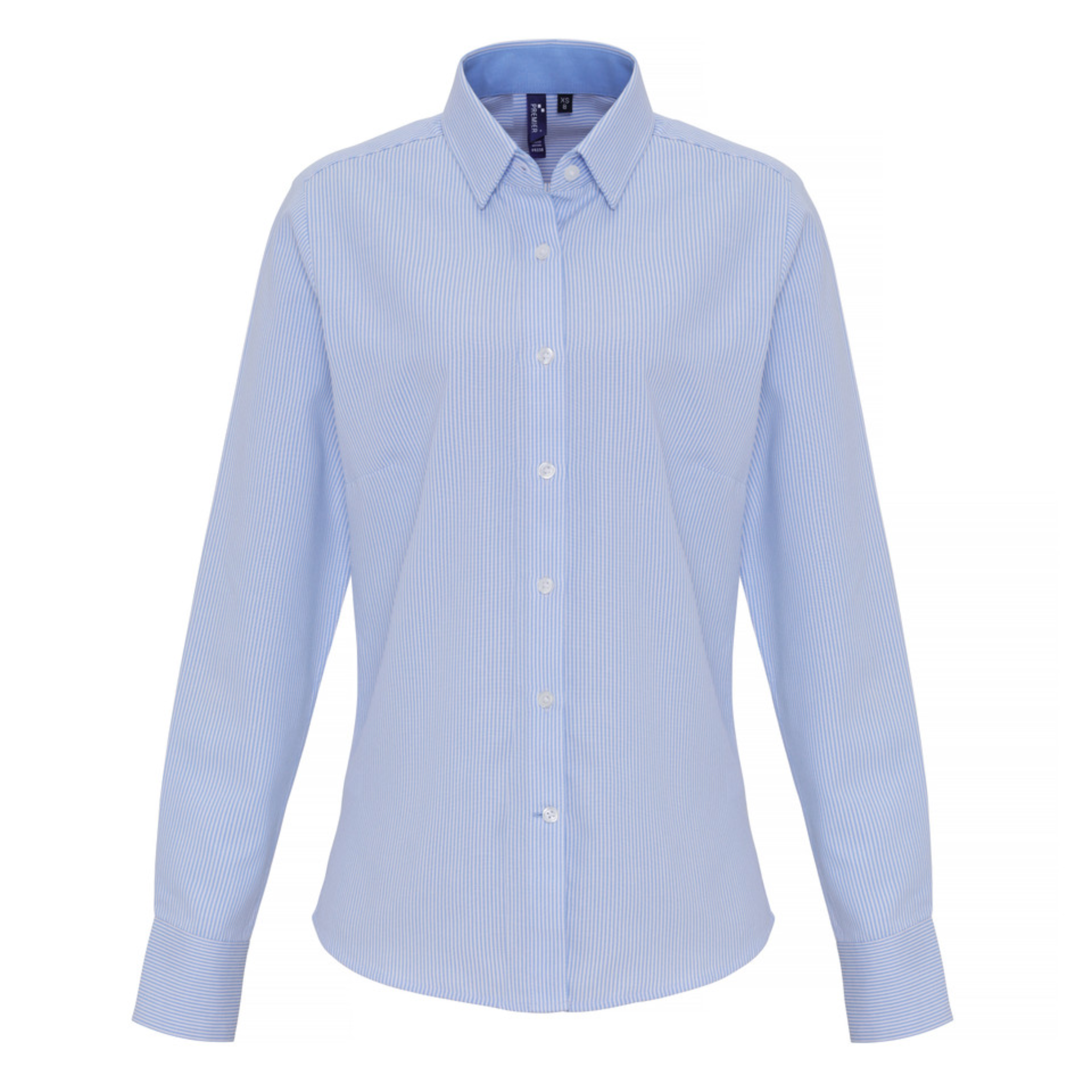 Ladies Cotton Rich Oxford Stripes Shirt