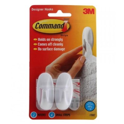 3M Command Oval Hook Clips (2)