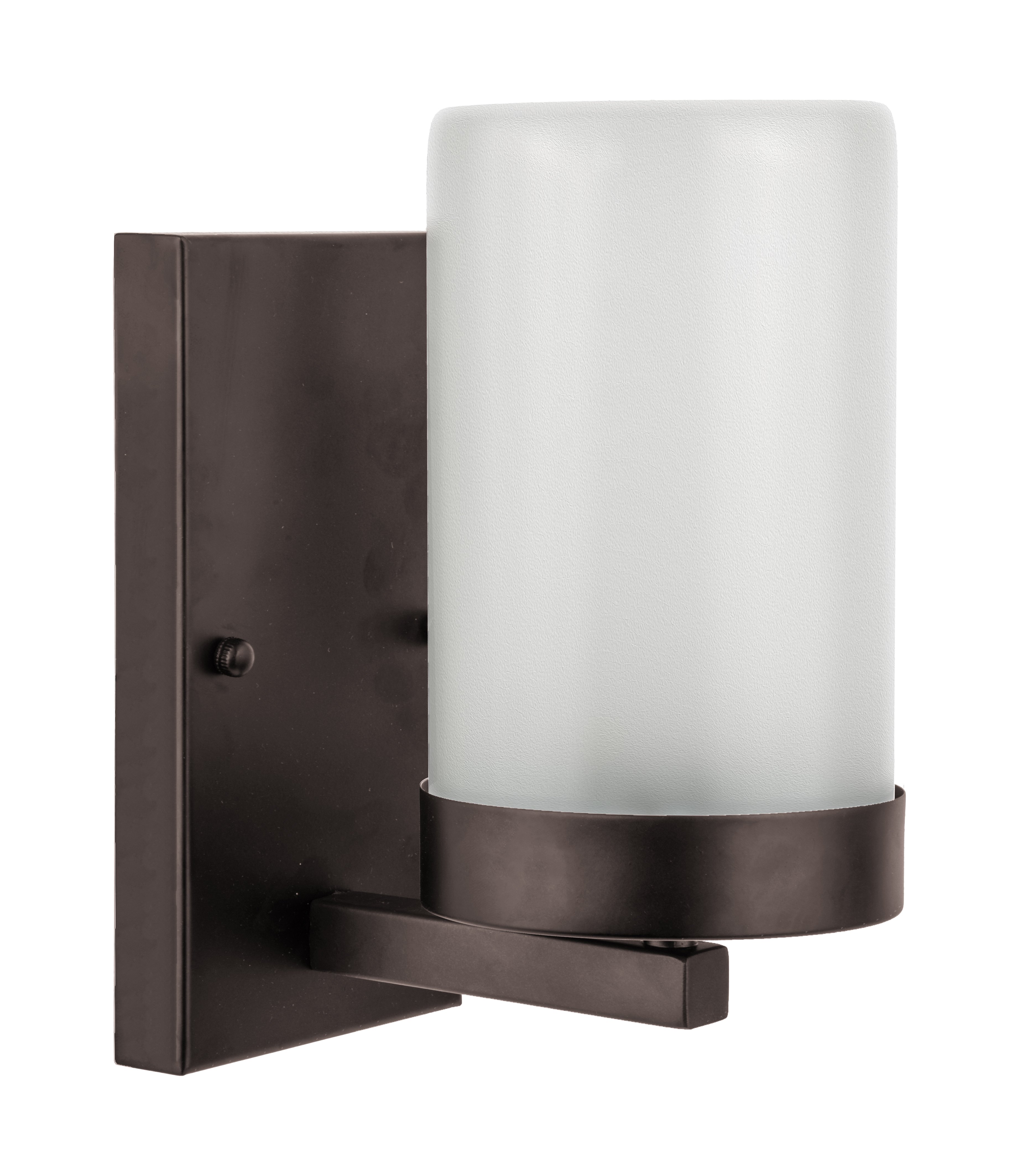 Rechargeable Brown LED Wall Lamp with Glass Frosted Shade