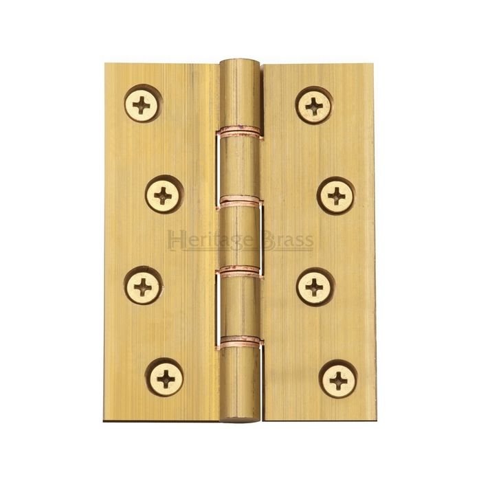 PR88-410-NB - Heritage Brass Hinge Brass With Phosphor Washers 4 x 3 Natural Brass Finish