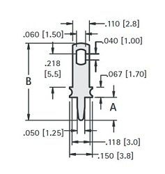 PCB Test points Slotted