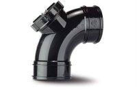 Polypipe Access Bend (Double Socket) 4in/110mm. 92&frac12;&deg; SWA87B
