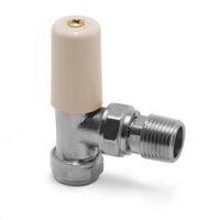 Pegler Terrier 367 15mm x 1/2" Angled Lockshield Rad Valve Chrome Plated 601038
