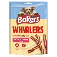 Bakers Dog Whirlers Bacon and Cheese Treats 6x130g