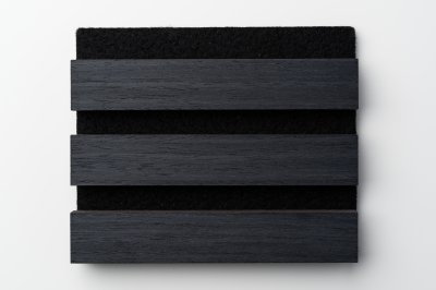 STREwall 17mm 2400x600mm Charcoal Black MDF Decorative Slat Wall Panel